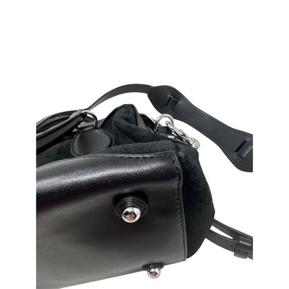 Rebecca Minkoff Pippa Duffle Satchel Suede Leather W/ Detachable Shoulder Strap - Picture 16 of 16